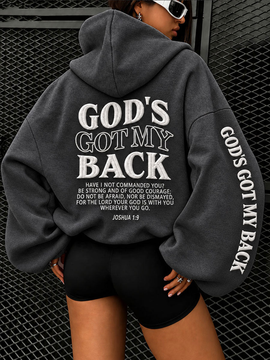 Women's God's Got My Back Print Hoodies