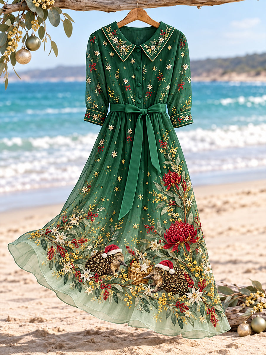 Women's Christmas In Australia  Printed Dress