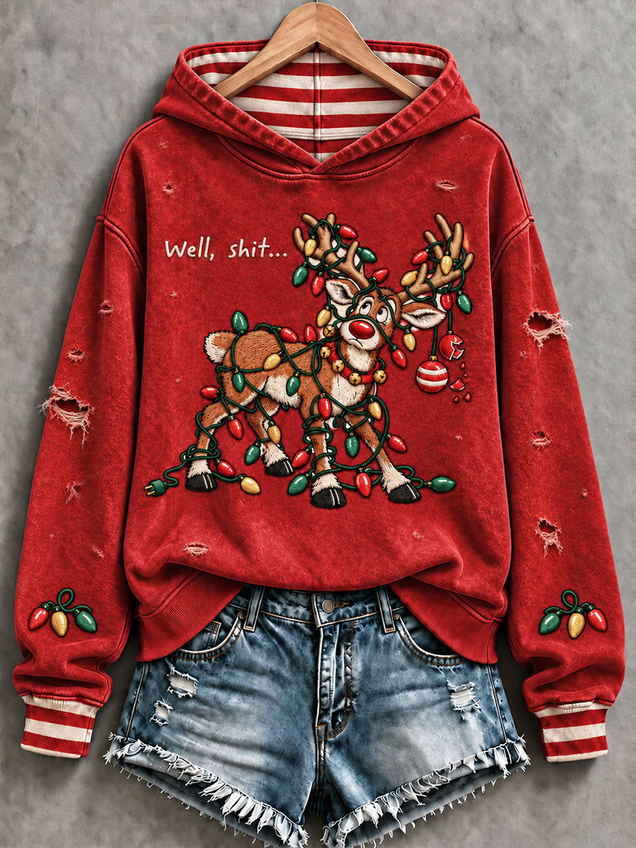`Women's Christmas Will Shit Funny Print Regular Hoodie
