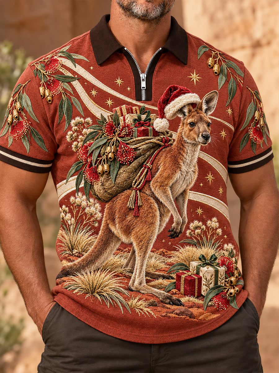 Men's Christmas In Australia Short Sleeve Shirt