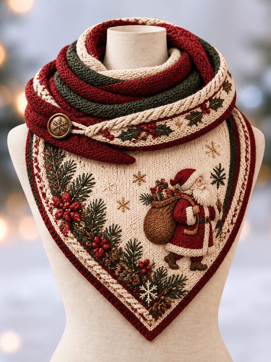Merry Chrismas Triangle Scarf