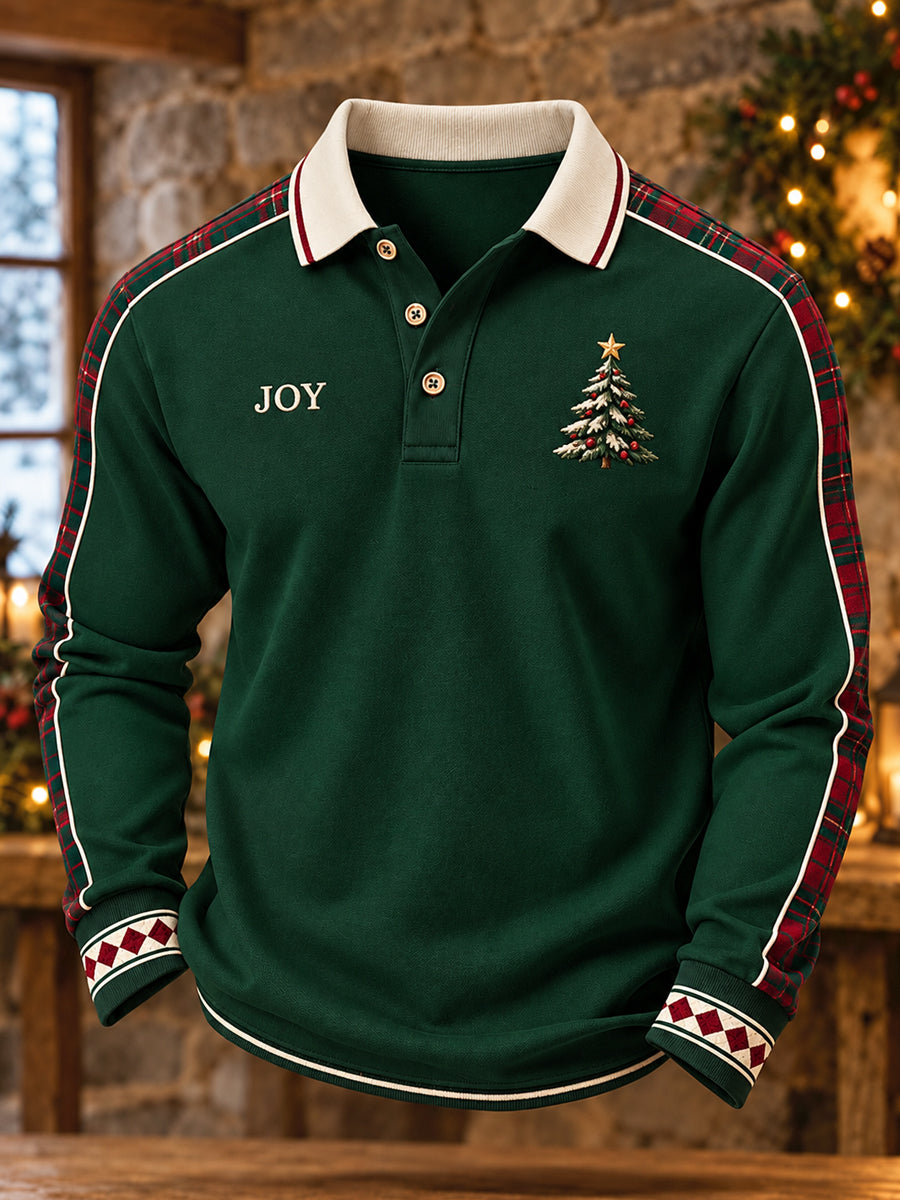 Men's Christmas Santa Claus Print Long Sleeve Top